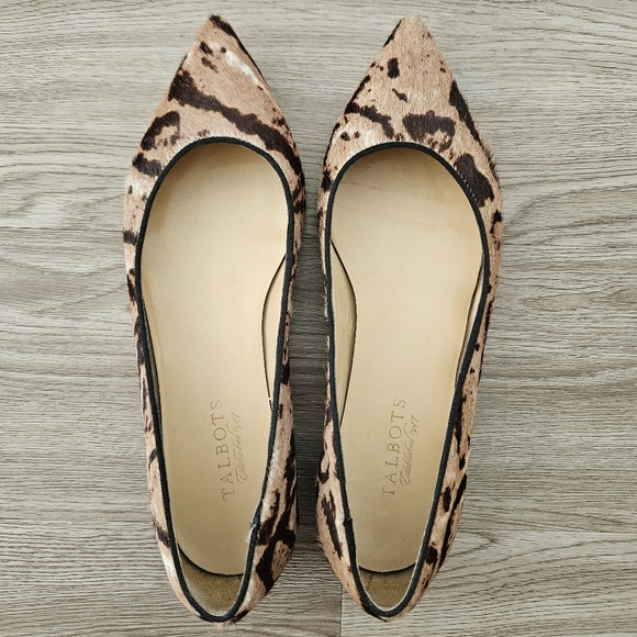 Talbots Shoes - Talbots Calf Hair Pointed Toe Leather Shoes Size 8.5